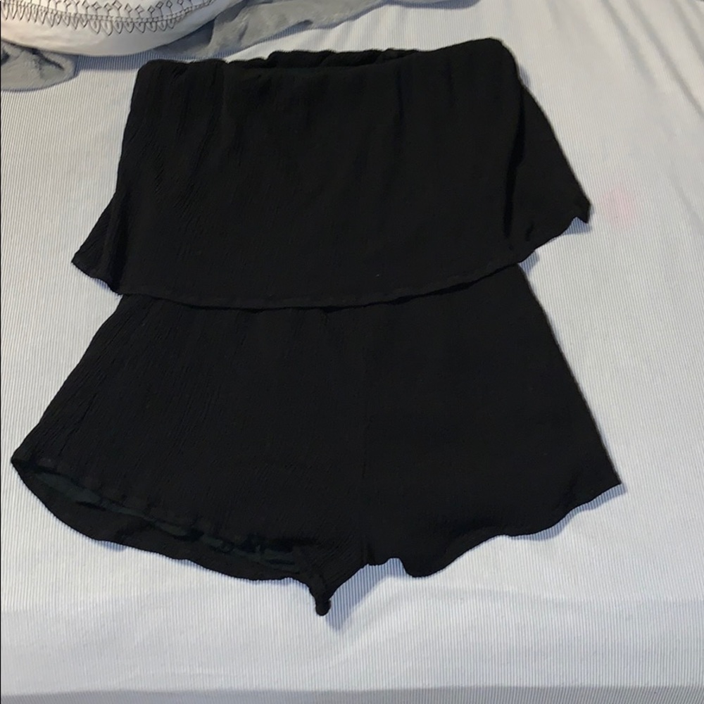 Black romper strapless